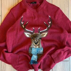 Next Reindeer Ugly Christmas Sweater - Size L